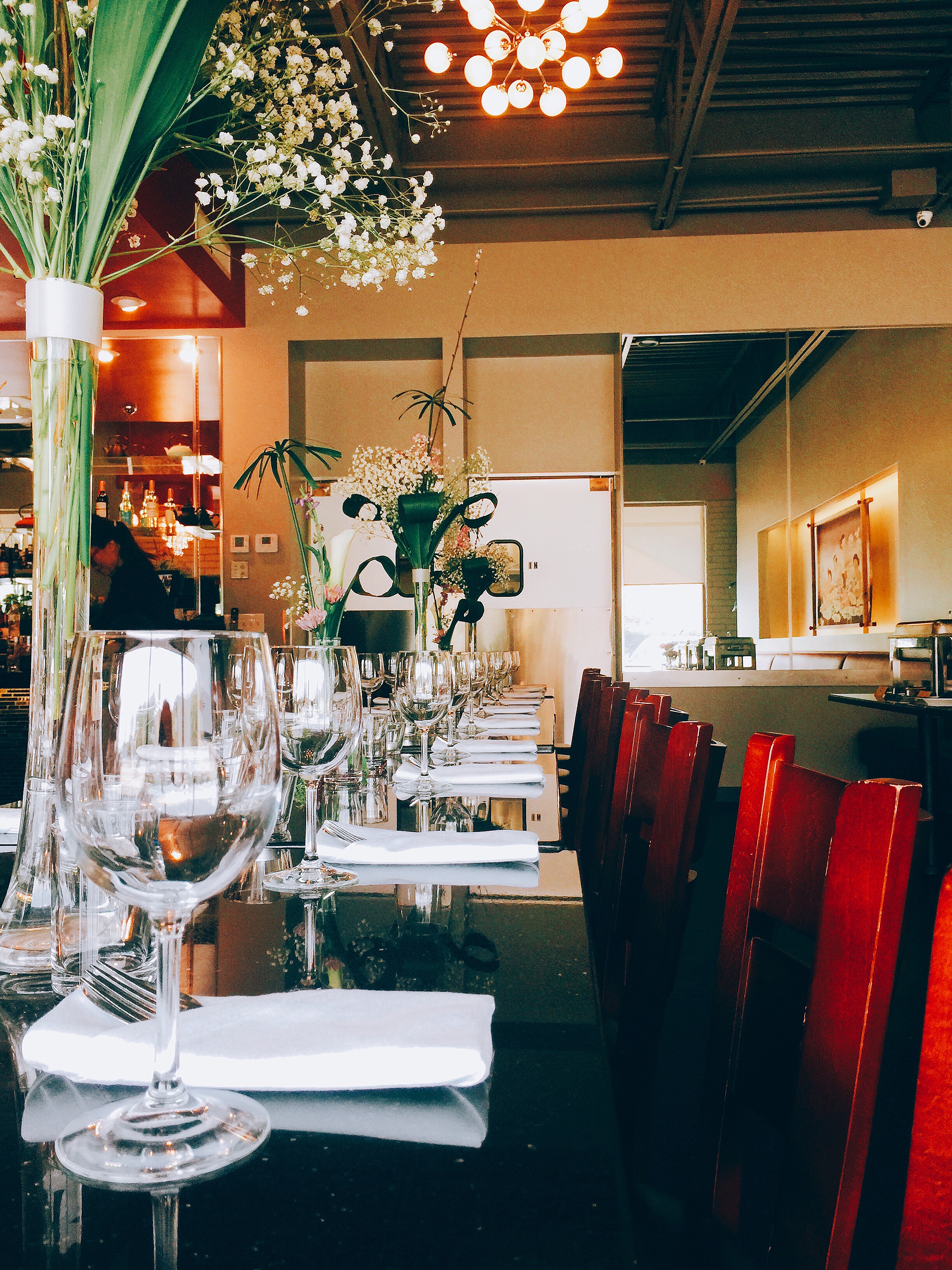 Elegant dining setup at Bangkok at Beltline