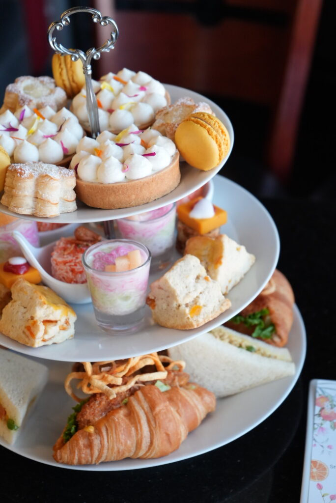 Thai Afternoon Tea pastries and tea